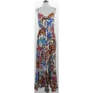 NWT Ali Ro Ivory Floral Maxi Dress Sz. 6